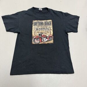 Daytona Beach Bike Week T-Shirt 2011 Motorcycle Rally Tee Large Black Biker VTG